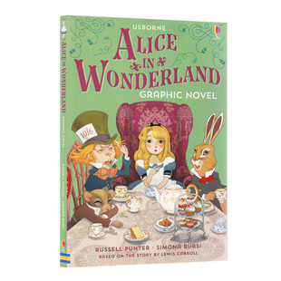 现货 Graphic Novels Alice in Wonderland 爱丽丝梦游仙境图文小说版 英文原版儿童绘本小初文学 6-9岁 进口图书 又日新