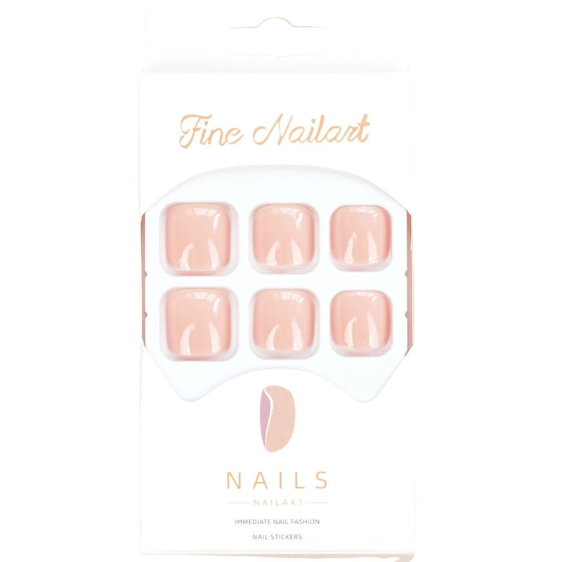 藕粉米肤色脚趾穿戴美甲nail成品