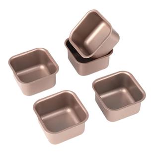 正方形小蛋糕模具迷你不沾小吐司面包模具磅蛋糕肉松小贝家用烤箱