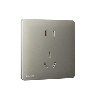 西门子开关插座面板哑光超薄灵煜皓月灰五孔带开关套餐家用电视脑