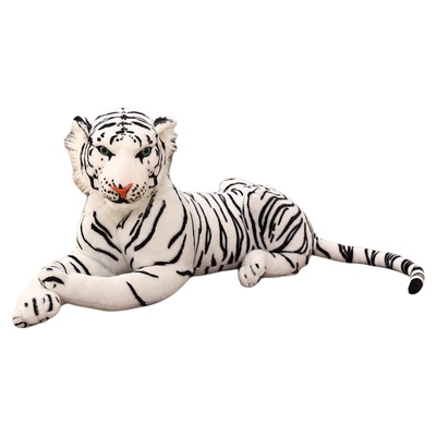 仿真超大东北虎白虎玩偶毛绒公仔