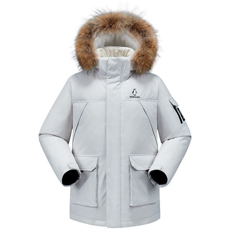 【baby同款】企鹅驭雪羽绒服女2025冬新款户外加厚毛领极光派克服