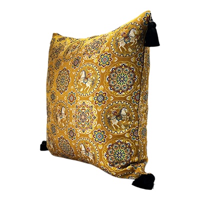 『臻品』新品100%桑蚕丝复古宋锦中式流苏国风抱枕样板间腰枕靠垫