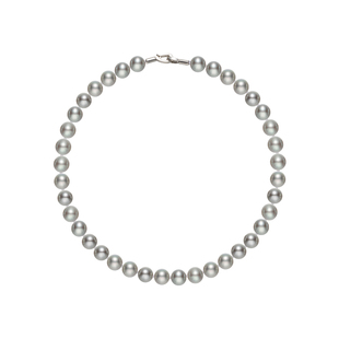 SUDROV素觉高级时尚真多麻色灰珍珠项链颈链锁骨链送妈妈新年礼物