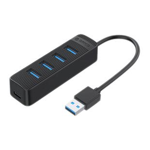 Orico奥睿科 USB3.0分线器转换器接头hub一拖四扩展器电脑插口拓展坞手机转接口转接线多头笔记本条纹集线器