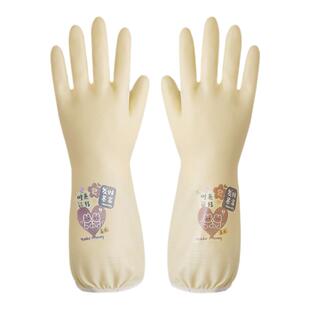 家务手套厨房洗碗耐用加厚加绒橡胶乳胶防滑洗衣服胶皮加长搞卫生