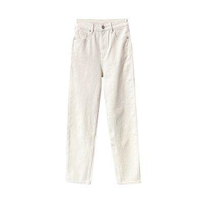 水洗原胚色四面弹烟管九分裤新