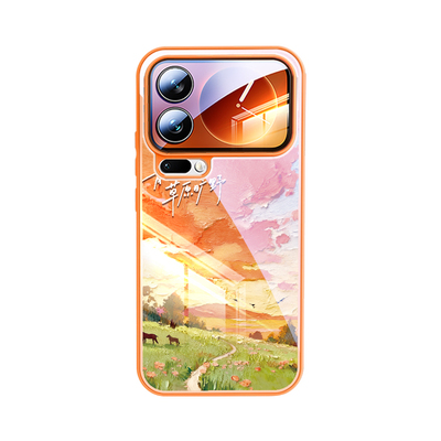 青空旷野适用小米17手机壳玻璃