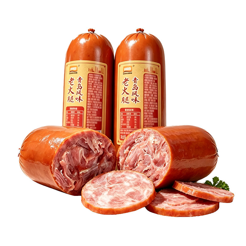 青岛风味老火腿即食香肠真空装