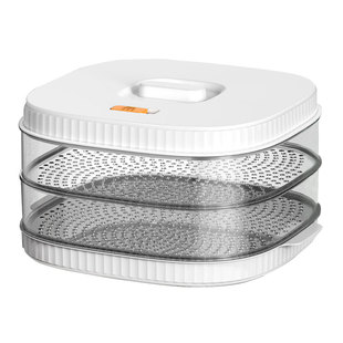 加厚微波炉蒸笼专用器皿家用带盖加热蒸馒头包子耐高温热饭容器