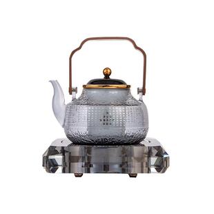 容山堂新款水晶煮茶器玻璃煮茶壶陶瓷内胆家用电陶炉煮茶炉套装