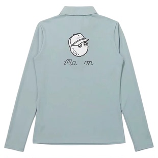 高尔夫女装长袖polo衫2025春秋新款运动长袖T恤时尚百搭纯色上衣