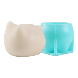 馒头猫奶冻模具硅胶食品级小兔子猫咪可达鸭布丁果冻商用家用磨具