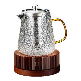 中式暖茶炉子蜡烛加热保温温茶炉底座酒店温茶器家用温茶壶温茶具