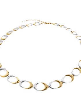 Monica Vinader莫妮卡项链新月之吻项链轻奢小众银镀金小众锁骨链