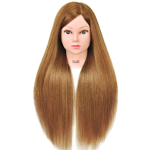 美发头模化妆师专用全真发假人模型头发可烫练习盘编发假发模特头