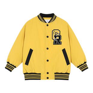 RBIGX瑞比克童装冬季新款棒球服式撞色罗纹潮流保暖羽绒服