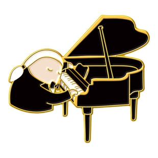 海洛迪指头人交响乐团钢琴竖琴乐器徽章音乐演奏家礼物管弦乐胸针