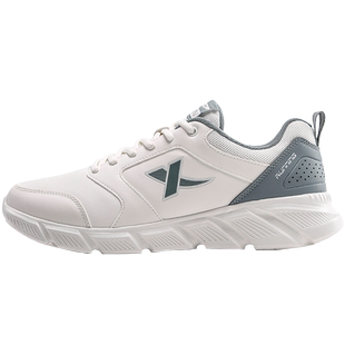 特步男鞋秋冬2026新款官方旗舰店加绒休闲跑步鞋子皮面防水运动鞋