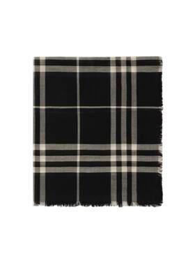 格纹羊毛围巾BURBERRY