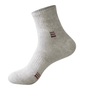 诸暨纯棉袜子男款秋冬运动防臭中筒袜吸汗透气青少年全棉男士长袜