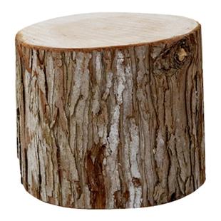 杉木实木墩带皮木桩圆柱木段实木墩子原木墩创意根雕茶几木底座墩