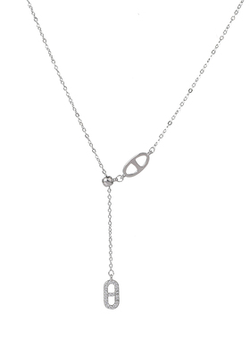 可抽拉调节~轻奢镶钻猪鼻子项链