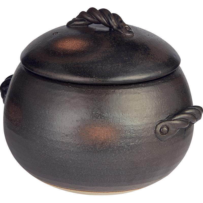 【自营】日本进口土锅万古烧家用煲汤老式耐高温燃气土锅三岛砂锅