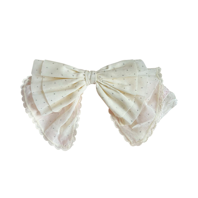 【小雨的岛】（现货）axes风烫银波点大蝴蝶结别针