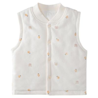 春秋季婴儿纯棉马甲四季款新生儿夹棉背心男女童保暖坎肩上衣外套