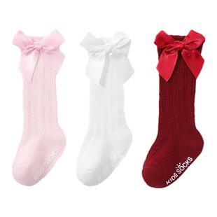 儿童防滑长筒袜春秋小腿袜子女童可爱堆堆袜棉袜婴幼儿袜洛丽塔袜