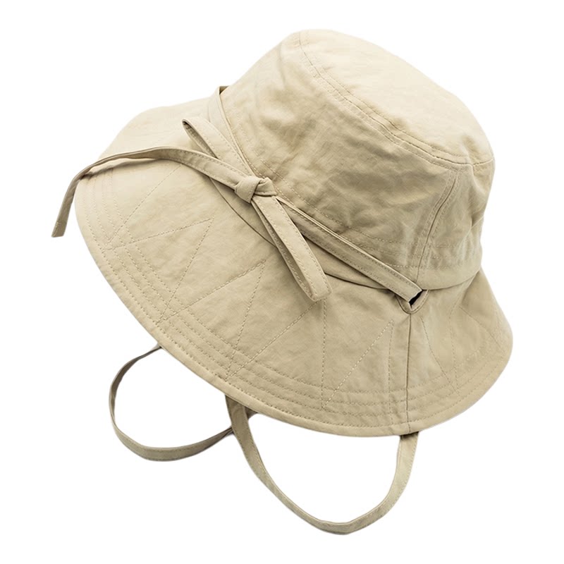 日系抽绳夏季薄款防晒透气渔夫帽