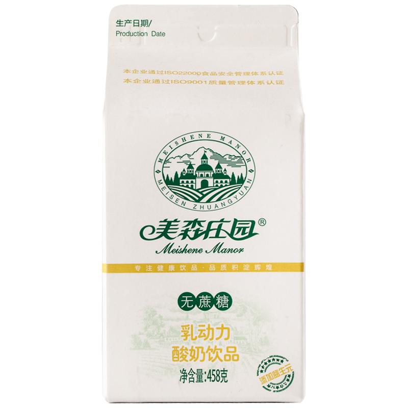 【顺丰】美森庄园乳动力0添加蔗糖酸奶饮品428g常温储存工厂直发