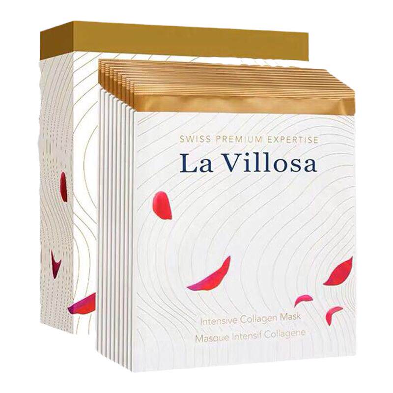 瑞士 La Villosa/雪露紫胶原蛋白玫瑰精粹面膜10片 紧致保湿男女
