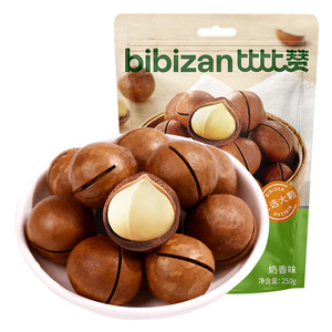 比比赞坚果炒货桃仁零食共2袋