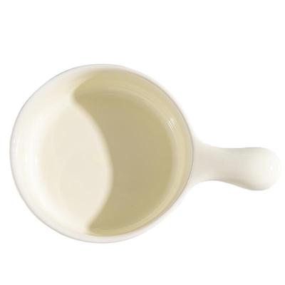 ins风奶油色陶瓷烤碗手柄碗