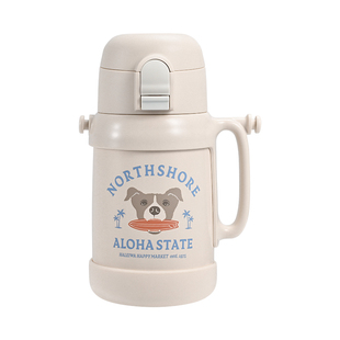 haleiwa儿童保温杯幼儿园水壶男女孩便携式吸管杯2025新款水杯子