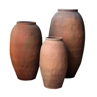 翁缸粗陶装饰做旧陶罐复古落地花瓶组合禅意土罐仿古中式艺术老罐