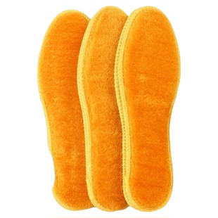 透气吸汗舒适软底棉鞋垫黄金绒保暖鞋垫冬季男女加绒加厚羊毛鞋垫
