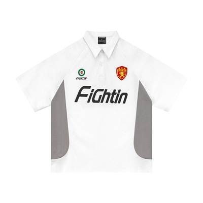 翻领重磅拼接肌理美式polo衫