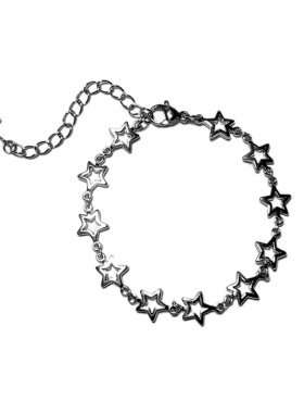 辣妹镂空五角星时髦叠戴手链