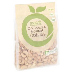 澳洲代购Macro Dry Roasted & Salted Cashews Nuts盐烤腰果 500g