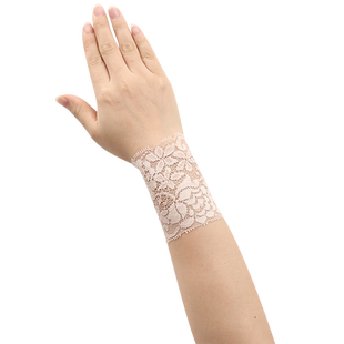 蕾丝护腕套女遮疤纹身刺青手臂袖套防晒夏季薄款短款假袖子透气