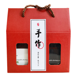正宗碗和筷麻虾酱小礼盒180克×2瓶南通特产礼袋盐城东台虾打酱