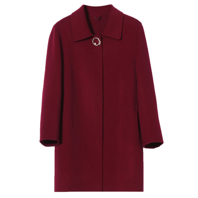 双面羊绒大衣女小个子中年妈妈