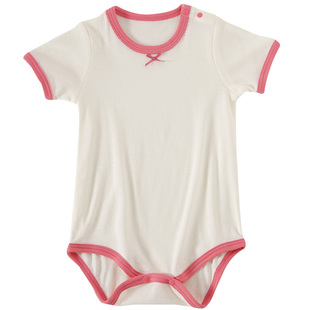 日系新生婴儿爬爬服夏季纯棉短袖连体睡衣女宝宝哈衣幼童包屁衣服