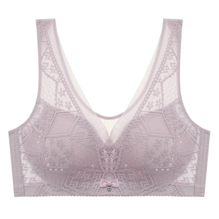 大码内衣女夏季透气洞洞杯无钢圈大胸显瘦背心式抹胸青年女士文胸