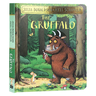 咕噜牛 英文原版 The Gruffalo 朱莉亚唐纳森 桂冠作家 幼儿英语启蒙绘本 纸板书 梅子涵推荐 搭咕噜牛小妞妞 女巫扫帚排排坐