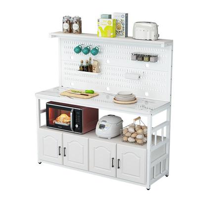 洞洞板落地多层厨房置物架