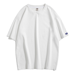 GOOZI MADE 200g重磅纯棉短袖T恤男夏季白色ins宽松打底衫体恤衫